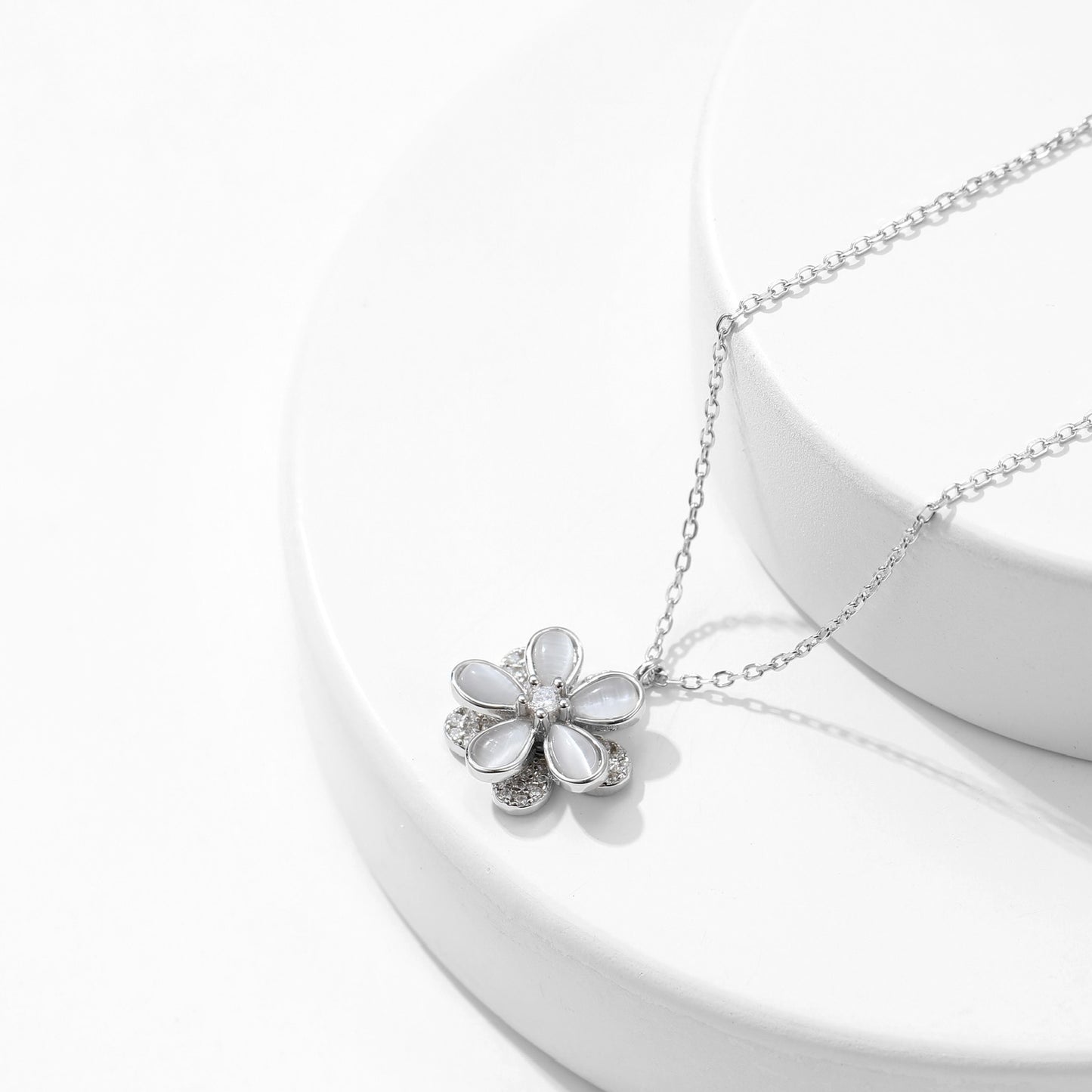 S925 Silver Daisy Necklace
