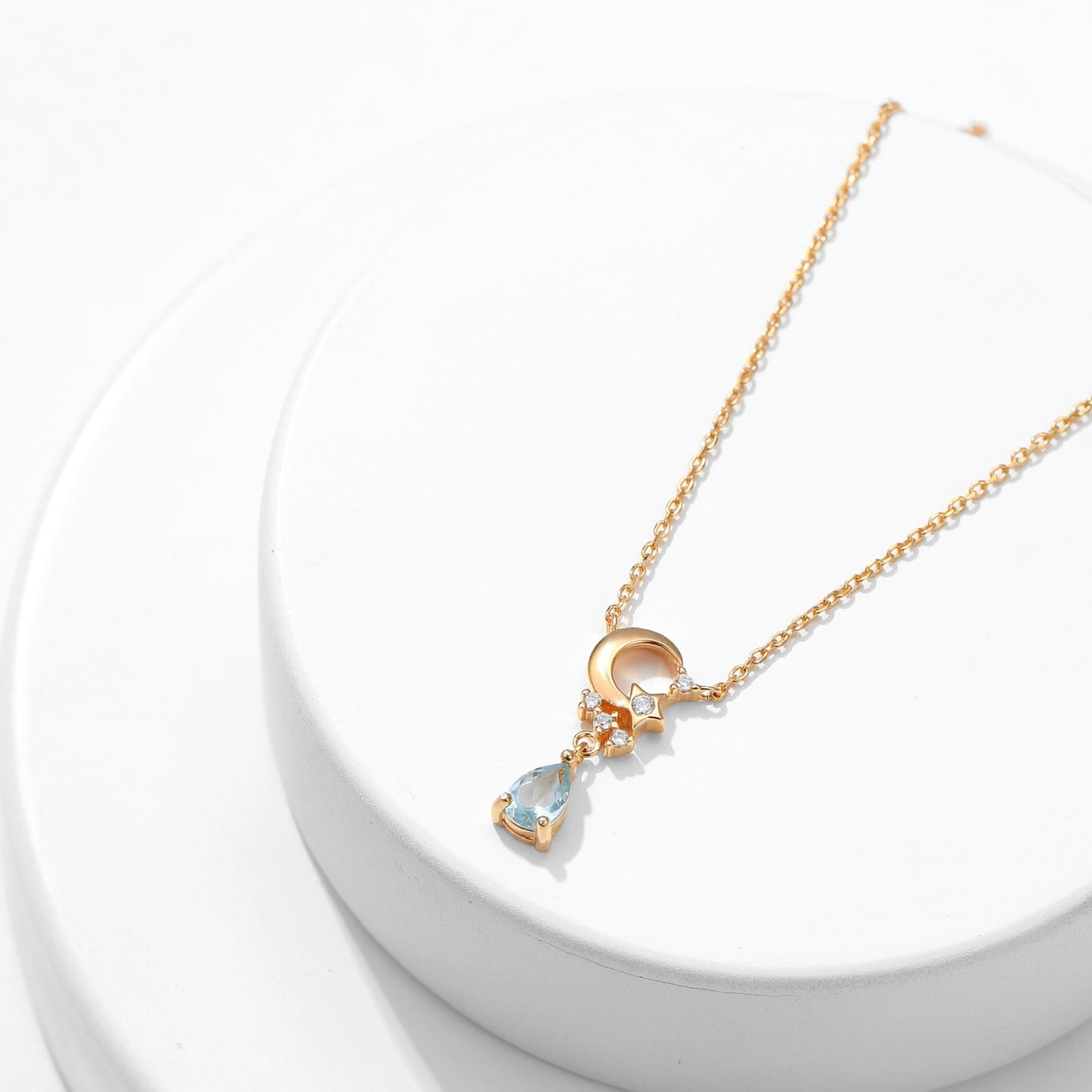 S925 Gold Teardrop Necklace