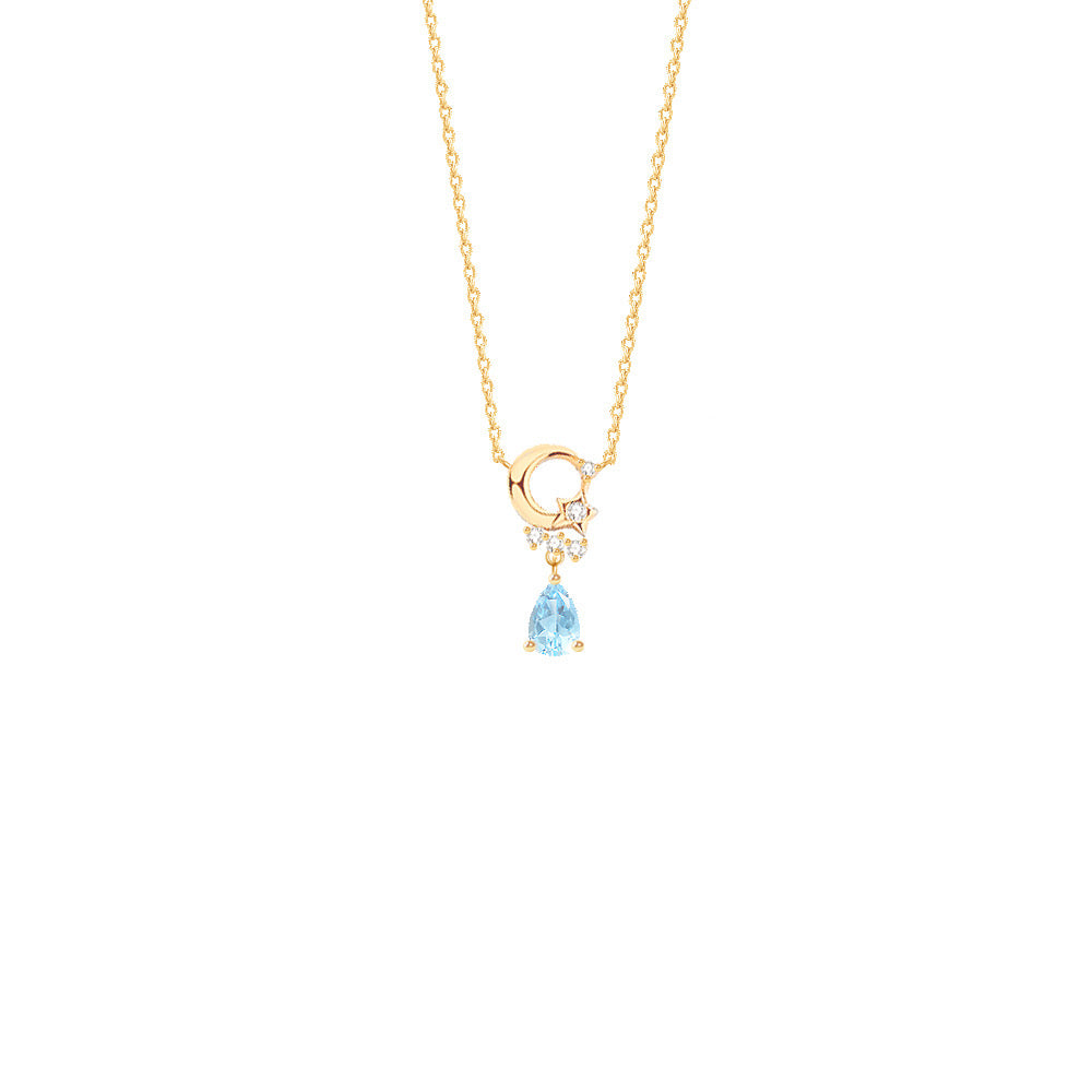 S925 Gold Teardrop Necklace