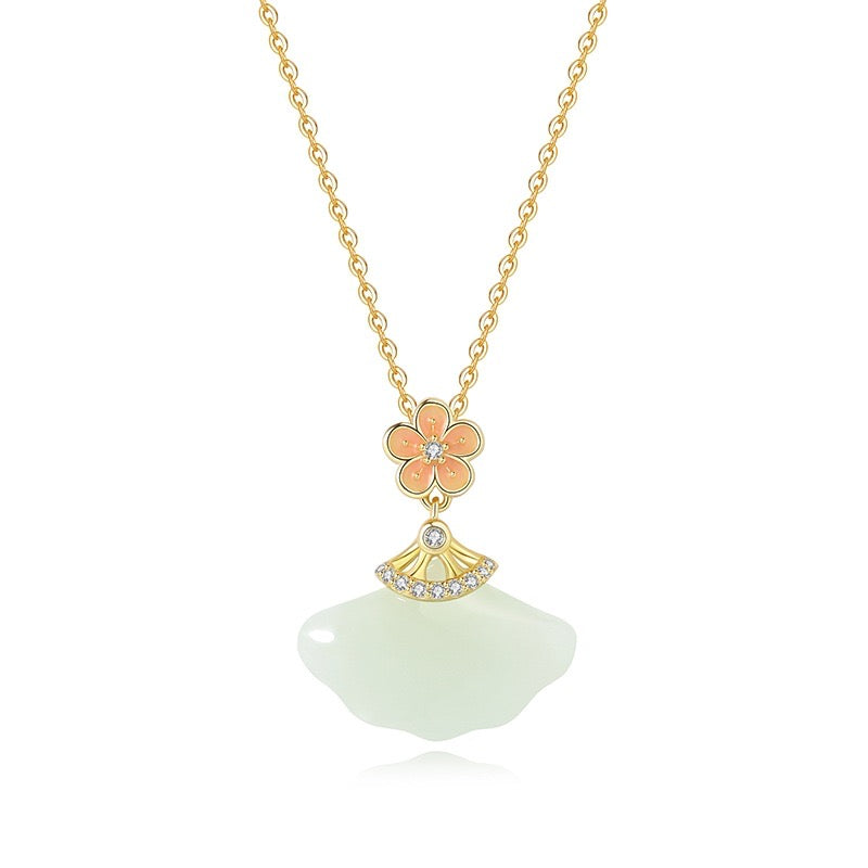 S925 Flower Jade Necklace