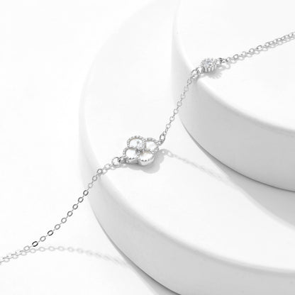 S925 Cream Clover Bracelet