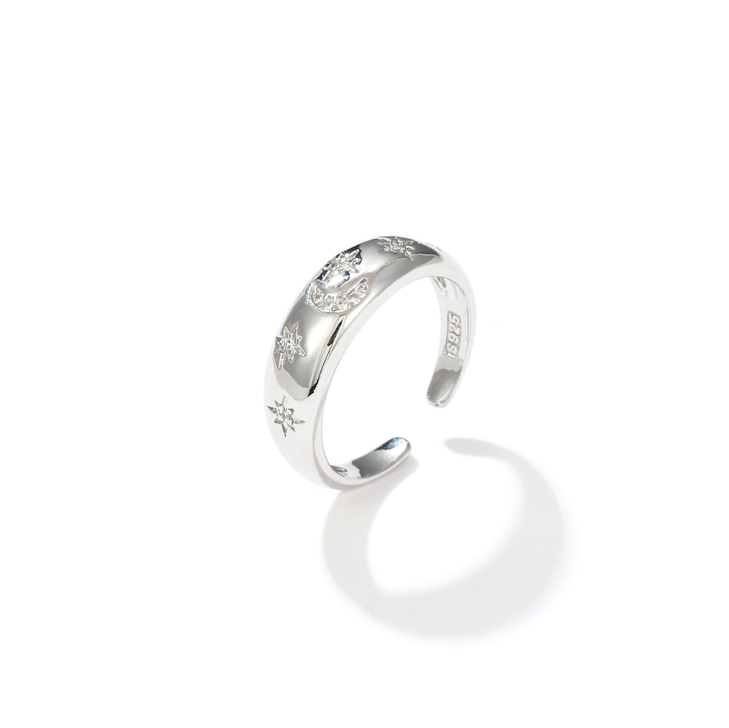 S925 Starry Night Silver Adjustable Ring