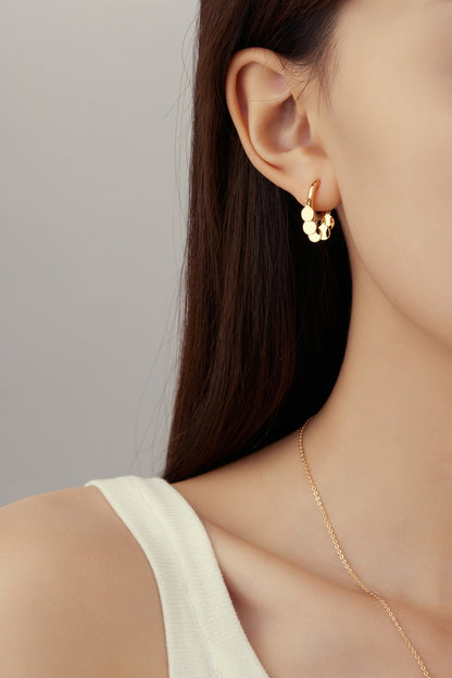 14K Disc Shaker Earring