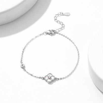 S925 Cream Clover Bracelet