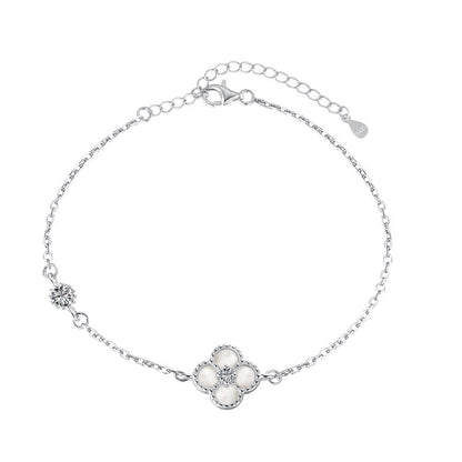S925 Cream Clover Bracelet