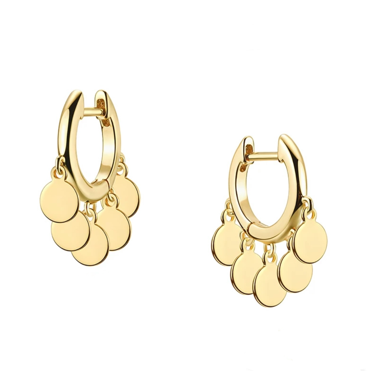14K Disc Shaker Earring